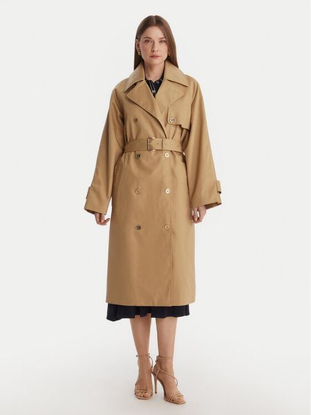 MICHAEL Michael Kors Trencz MR620FLKQH Beżowy Oversize. Brązowe płaszcze MICHAEL Michael Kors, xxs, bez wzorów, z bawełny, bez kaptura. Za 1,069.99 zł.