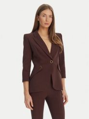 Elisabetta Franchi Marynarka GI-215-61E2-V590 Brązowy Regular Fit. Brązowe marynarki i żakiety Elisabetta Franchi, bez wzorów, z syntetyku. Za 2,509.00 zł.