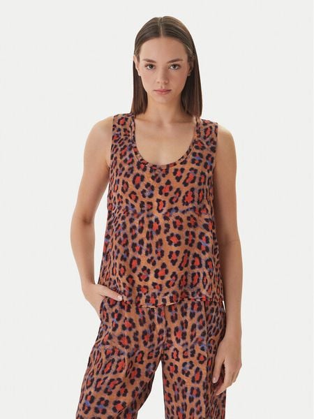 LOLA CASADEMUNT Top MS2615033 Brązowy Regular Fit. Brązowe topy LOLA CASADEMUNT, m, bez wzorów, z wiskozy, bez kołnierzyka, bez ramiączek. Za 258.99 zł.