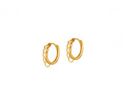 Złote kolczyki - koła, 14 mm. Żółte kolczyki Apart, złote. Za 699.00 zł.
