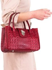 Lia Biassoni Skórzana torebka "Coscile" w kolorze bordowym - 26 x 17 x 12 cm rozmiar: onesize. Czerwone torby na ramię Lia Biassoni, bez wzorów, z materiału, przez ramię, bez dodatków. Za 217.99 zł.