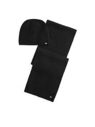 LAUREN RALPH LAUREN Zestaw Szalik i Czapka 454P04471001 Czarny. Czarne czapki Lauren Ralph Lauren, bez wzorów, z materiału. Za 799.99 zł.