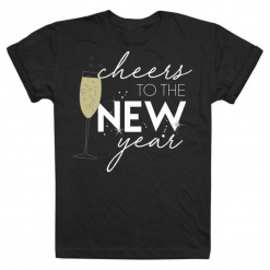 Christmas T-Shirt Koszulka Damska Cheers To The New Year L Czarny. Bluzki Christmas T-Shirt. W wyprzedaży za 43.00 zł.