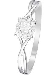 CARATELLI Złoty pierścionek "Elisabeth" z diamentami rozmiar: 52. Szare pierścionki CARATELLI, z diamentem, złote. Za 1,283.99 zł.