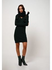 AUTHENTIC CASHMERE Kaszmirowa sukienka "Capelet" w kolorze ciemnozielonym rozmiar: M. Zielone sukienki AUTHENTIC CASHMERE, m, bez wzorów, z kaszmiru, bez kołnierzyka, bez ramiączek, mini. Za 371.59 zł.