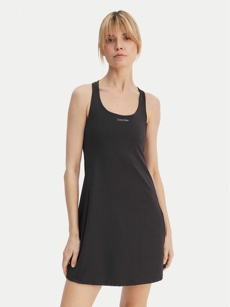 Calvin Klein Performance Sukienka codzienna Icon LVGWS6D903 Czarny Regular Fit. Czarne sukienki Calvin Klein Performance, na co dzień, m, bez wzorów, z syntetyku, bez kołnierzyka, bez ramiączek, proste. Za 198.99 zł.