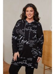 Curvy Lady Sukienka dresowa w kolorze czarnym rozmiar: 44/46. Czarne sukienki Curvy Lady, z aplikacjami, z bawełny, klasyczne, bez kołnierzyka, bez ramiączek, mini. Za 110.04 zł.