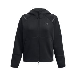 Damska bluza dresowa zapinana na zamek Under Armour Unstoppable Fleece. Czarne bluzy Under Armour, bez wzorów, z dresówki, bez kaptura. Za 474.00 zł.