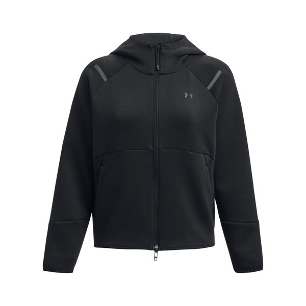 Damska bluza dresowa zapinana na zamek Under Armour Unstoppable Fleece. Czarne bluzy Under Armour, bez wzorów, z dresówki, bez kaptura. Za 474.00 zł.
