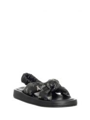 Patrizia Pepe Sandały w kolorze czarnym rozmiar: 33. Czarne sandały Patrizia Pepe, bez wzorów, klasyczne, z otwartym noskiem, bez obcasa, bez zapięcia. Za 282.45 zł.