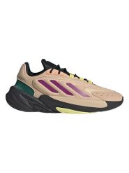 Adidas Sneakersy "Ozelia" w kolorze beżowo-czarnym rozmiar: 36 2/3. Brązowe trampki Adidas, bez wzorów, bez zapięcia. Za 175.67 zł.