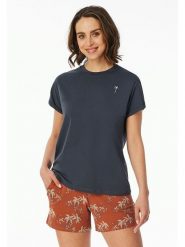 Schiesser Koszulka w kolorze antracytowym rozmiar: 46. Czarne bluzki Schiesser, bez wzorów, bez kołnierzyka, bez ramiączek. Za 65.54 zł.