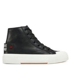 Trampki LOVE MOSCHINO. Czarne trampki Love Moschino, bez wzorów, bez zapięcia. Za 529.99 zł.