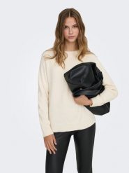 ONLY Sweter w kolorze kremowym rozmiar: XS. Brązowe swetry Only, xs, bez wzorów, bez ramiączek. Za 104.95 zł.