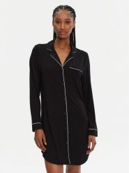 Hunkemöller Koszula nocna Essential 301473 Czarny. Czarne koszule nocne Hunkemöller, xxl, bez wzorów, z wiskozy, bez ramiączek. Za 159.99 zł.