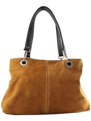 ORE10 Skórzana torebka w kolorze jasnobrązowym - 32 x 20 x 14 cm rozmiar: onesize. Brązowe torebki klasyczne ORE10, bez wzorów, z materiału, bez dodatków. Za 109.95 zł.