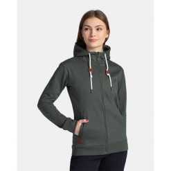 Damska bawełniana bluza Kilpi BERY-W. Zielone bluzy Kilpi, m, bez wzorów, z bawełny, bez kaptura. Za 215.49 zł.