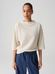 OPUS Bluza w kolorze kremowym rozmiar: 36. Brązowe bluzy Opus, bez wzorów, z bawełny, bez kaptura. Za 139.54 zł.