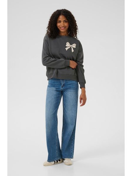 Kaffe Bluza w kolorze antracytowym rozmiar: M. Czarne bluzy Kaffe, m, bez wzorów, bez kaptura. Za 165.71 zł.