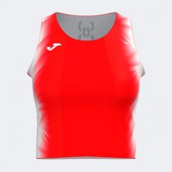 Damski tank top Joma Top Elite Xi. Białe topy Joma, l, bez wzorów, bez kołnierzyka, bez ramiączek. Za 264.00 zł.