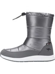 Kangaroos Botki zimowe w kolorze srebrnym rozmiar: 40. Szare botki KangaROOS, na zimę, bez wzorów, z materiału, bez obcasa, bez zapięcia. Za 181.85 zł.