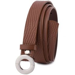 Pasek skórzany BELTIMORE r.110-125 cm O19 brązowy. Brązowe paski bez wzorów. Za 54.99 zł.