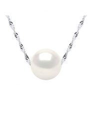 Mitzuko Srebrny naszyjnik z perłą - dł. 42 cm rozmiar: onesize. Szare naszyjniki Mitzuko, z perłą, srebrne. Za 217.99 zł.