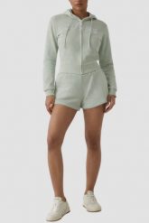 GUESS Zielona damska bluza z cyrkoniami Primula, Rozmiar XS. Zielone bluzy Guess, s, z aplikacjami, z kapturem. Za 499.99 zł.