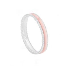 Pierścionek Colors z różową emalią posrebrzany. Szare pierścionki Lilou, posrebrzane. Za 149.00 zł.