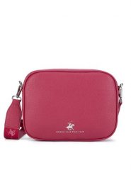 Beverly Hills Polo Club Torebka BHPC-B-007-06 Czerwony. Czerwone listonoszki Beverly Hills Polo Club, bez wzorów, z materiału, bez dodatków. Za 149.99 zł.