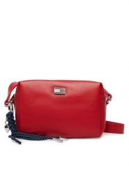 Tommy Jeans Torebka Tjw City Charm Camera Bag AW0AW18456 Czerwony. Czerwone listonoszki Tommy Jeans, bez wzorów, z jeansu, bez dodatków. Za 409.99 zł.