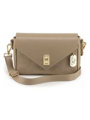 Anna Morellini Skórzana torebka "Stefanetta" w kolorze szarobrązowym - 24 x 16 x 6,5 cm rozmiar: onesize. Brązowe torby na ramię Anna Morellini, bez wzorów, z materiału, na ramię, bez dodatków. Za 295.99 zł.