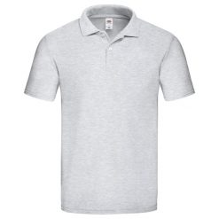 Fruit of the Loom - klasyczna koszulka polo dla dorosłych, szara. Białe koszulki polo FRUIT OF THE LOOM, s, bez wzorów, bez kołnierzyka, bez ramiączek. Za 138.99 zł.