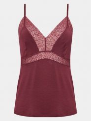 Femilet by Chantelle Koszulka piżamowa Jazz FNA510 Bordowy Regular Fit. Czerwone koszule nocne Femilet by Chantelle, bez wzorów, z wiskozy, bez ramiączek. Za 119.99 zł.