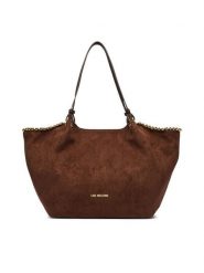 LOVE MOSCHINO Torebka JC4220PP0PKF131A Brązowy. Brązowe shopper Love Moschino, bez wzorów, z materiału, bez dodatków. Za 1,029.00 zł.