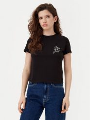 Calvin Klein Jeans T-Shirt Script Institutional J20J224984 Czarny Slim Fit. Czarne t-shirty Calvin Klein Jeans, xs, bez wzorów, z bawełny, bez kołnierzyka, bez ramiączek. Za 109.99 zł.