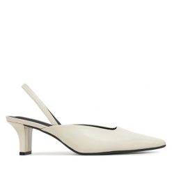 Sandały Calvin Klein. Brązowe sandały Calvin Klein, bez wzorów, bez obcasa, na słupku, bez zapięcia. Za 509.99 zł.