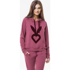 Cardio Bunny - Bluza Pretty. Czerwone bluzy Cardio Bunny, s, z aplikacjami, z bawełny, z kapturem. W wyprzedaży za 159.90 zł.