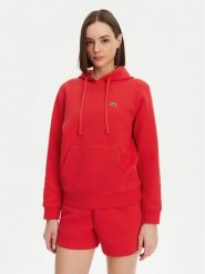 Lacoste Bluza SF8346 Czerwony Regular Fit. Czerwone bluzy Lacoste, bez wzorów, z bawełny, bez kaptura. Za 399.99 zł.