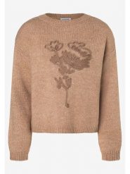 More & More Sweter w kolorze jasnobrązowym rozmiar: 44. Brązowe swetry More & More, bez wzorów, ze splotem, bez ramiączek. Za 124.95 zł.