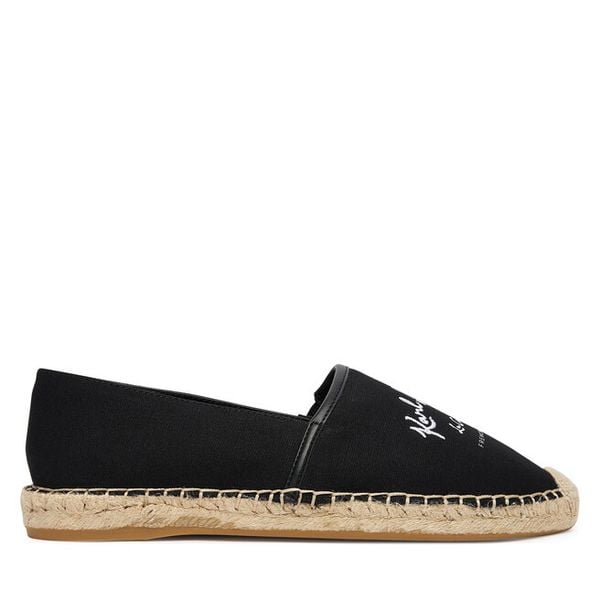 Espadryle KARL LAGERFELD. Czarne espadryle KARL LAGERFELD, bez wzorów, bez obcasa, bez zapięcia. Za 631.99 zł.