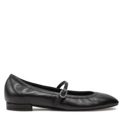 Baleriny Stuart Weitzman. Czarne baleriny Stuart Weitzman, bez wzorów, bez obcasa. Za 1,699.00 zł.