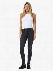Noisy may Dżinsy - Skinny fit - w kolorze czarnym rozmiar: W25/L30. Czarne jeansy Noisy may, l, z aplikacjami, z podwyższonym stanem. Za 97.05 zł.