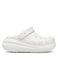 Klapki Crocs. Białe klapki Crocs, bez wzorów, bez obcasa. Za 229.99 zł.