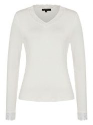 More & More Koszulka w kolorze białym rozmiar: 44. Białe bluzki More & More, s, bez wzorów, z koronki, klasyczne, bez kołnierzyka, bez ramiączek. Za 60.99 zł.