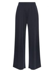 MOSS COPENHAGEN Spodnie "Jazlyn" w kolorze granatowym rozmiar: L/XL. Niebieskie spodnie materiałowe Moss Copenhagen, l, bez wzorów, z materiału, z podwyższonym stanem. Za 143.56 zł.