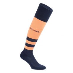 Skarpety do rugby R500 DAMSKIE. Brązowe skarpety OFFLOAD, bez wzorów, z elastanu. Za 19.99 zł.