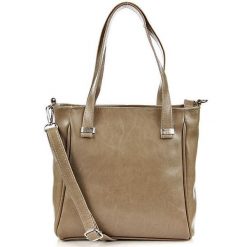 Torebka skórzana beżowa DAN-A T329. Brązowe torebki klasyczne DAN-A, bez wzorów, ze skóry, bez dodatków. Za 299.99 zł.