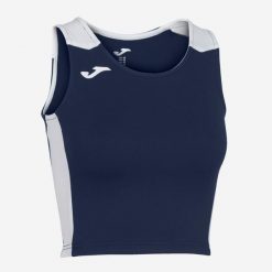 Damski crop top Joma Record II. Białe topy Joma, bez wzorów, bez kołnierzyka, bez ramiączek. Za 136.80 zł.