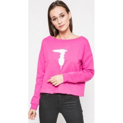 Trussardi - Bluza. Różowe bluzy TRUSSARDI, l, z nadrukiem, z bawełny, bez kaptura. W wyprzedaży za 229.90 zł.